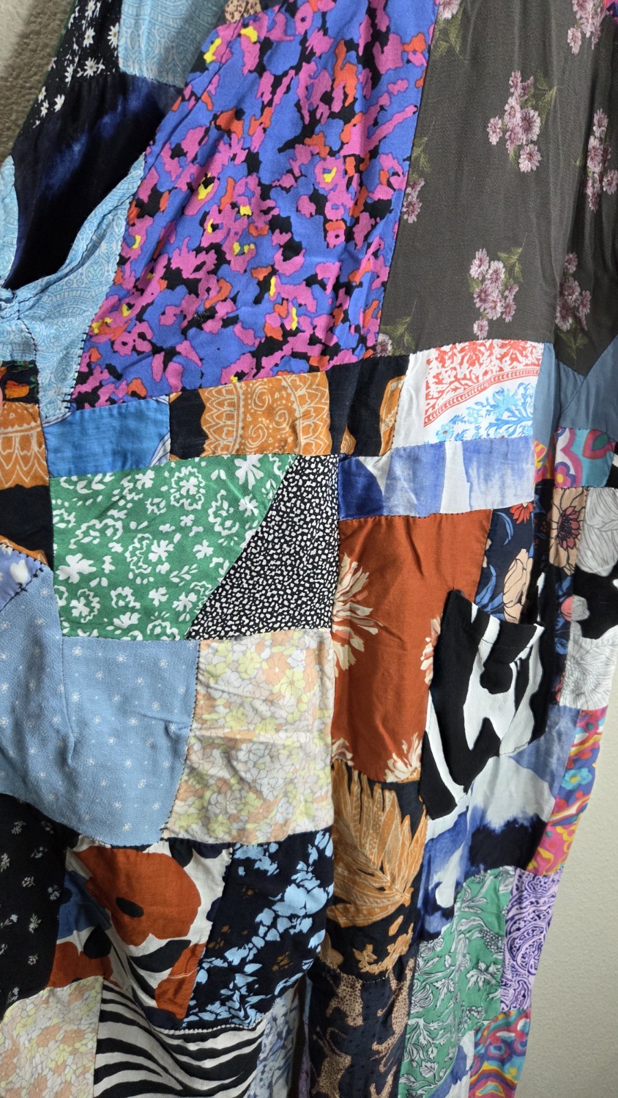 Handmade Patchwork Jumpsuit Boho Overalls Wide Le… - image 9