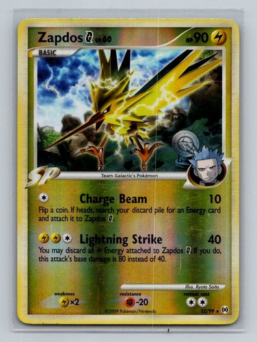 Pokemon TCG Zapdos G 12/99 Arceus Reverse Holo Rare LP