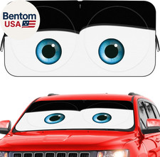 Car Windshield Sun Shade, Funny Eyes Sun Visor for Car Windshield, Wear-Resistan