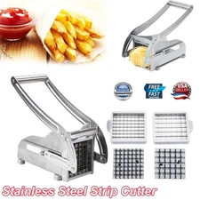 Heavy Duty Stainless Steel French Fry Cutter with Suction Feet for Potatoes US