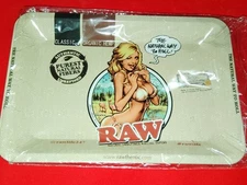 Cool RAW rolling Tray New In Plastic With A Blonde Baddie