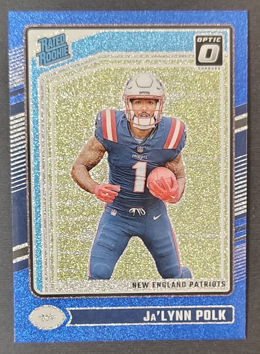 Ja'Lynn Polk 2024 Donruss Optic Blue Glitter #240 RC Patriots