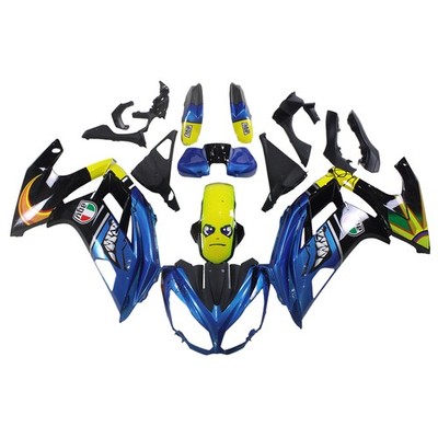 Fairings Kit for Kawasaki ER6F Ninja 650r 2012 - 2016 ABS Blue Black Bodywork