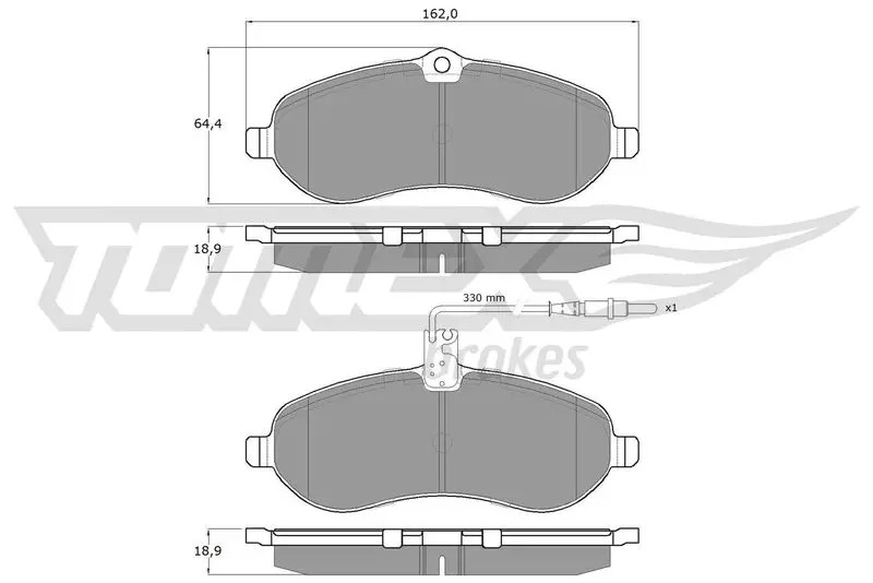 Pastiglie freno Assale anteriore TX 14-83 TOMEX Brakes per FIAT PEUGEOT CITROËN