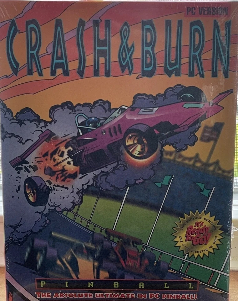 Epic Pinball Crash & Burn 1994 Vtg New Factory Sealed Big Box PC Game Floppy Dis - Image 4 of 4