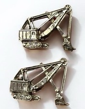 Vintage Advertising Northwest Ag Cufflinks Farmer Tractor Farm Silver Tone