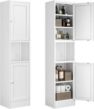 Elegant 67''H Tall Bathroom Storage Cabinet,Narrow Metal Cabinet with 6-Tiers