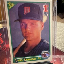 Score 1990 Chuck Knoblauch #672 Rookie Card Minnesota Twins  Baseball Card. rookie card picture