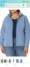 Women's Classic-Fit Blue Full-Zip Polar Soft Fleece Jacket Medium