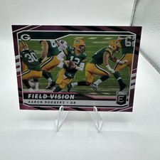 2021 Donruss Elite #FV2 Aaron Rodgers Field Vision Pink
