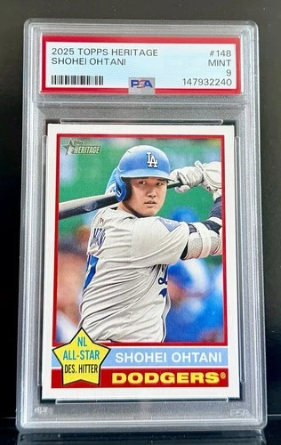 2025 Topps Heritage - Shohei Ohtani #148 PSA 9 Mint LA Dodgers MVP