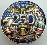 America 250 Birthday American Silver Eagle 1oz .999 Silver Dollar Coin 1776-2026