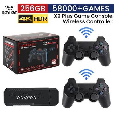 X2 Plus 256G 58000+ Spiel GD10 Pro 4K Game Stick 3D HD Retro Videospielkonsole*