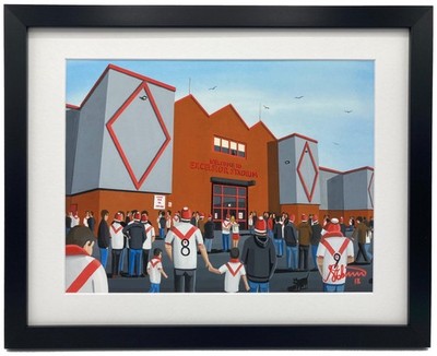 Airdrieonians. Excelsior Stadium. Football Club FC Art Print. 14'' x 11'' Frame