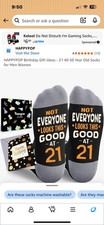 HAPPYPOP Birthday Gift Ideas - 21 Year Old Socks for Men Women