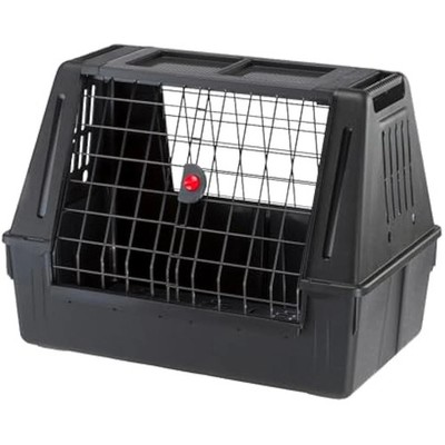 Ferplast - Atlas Car Scenic 80 - Hundetransportbox - maximale Sicht, doppelt