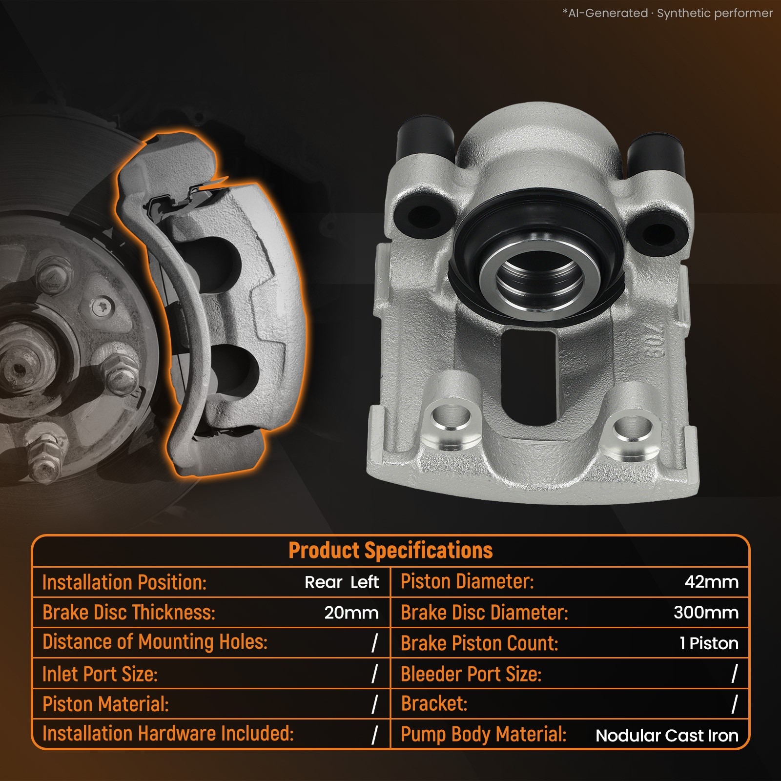 Brake Caliper Rear Left For BMW 1 3 Series E90 Saloon E91 Estate E92 Coupe 04-13 - Image 3