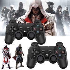 2  BLACK Wireless Bluetooth Video Controller For Sony PS3 Playstation 3 Gamepad.