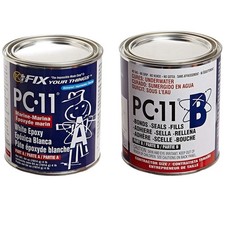 PC-Products PC-11 Epoxy Adhesive Paste, Two-Part Marine Grade, 4lb in Two Cans,