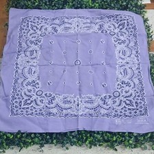 VINTAGE Paris Purple Paisley Handkerchief 100 Cotton Men's Colorfast MPN RN1396