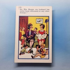 Comic Postkarte um 1965 Mutter viele Kinder Ehemann andere Frau TROW