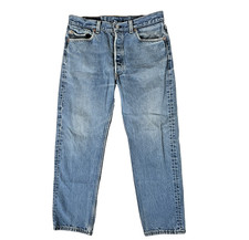 VTG Levis 501xx Mens Jeans Made in USA Light Wash Denim Actual Washed Size32x27