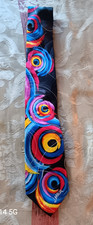 J GARCIA Mens 100 Silk Necktie Colorful Abstract Swirl Art Tie Made USA Bright