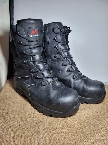 Mens Rock Fall Titanium Safety Boots Black RF4500 Size Uk 10 Eur 44 - Picture 1 of 7