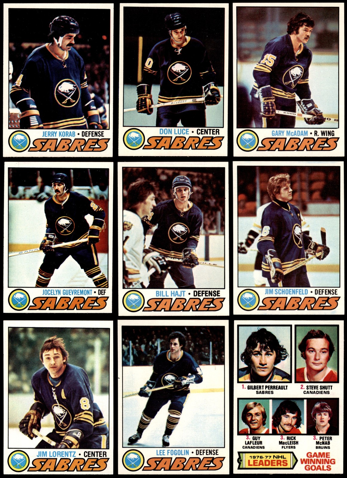 1977-78 Topps Buffalo Sabres Near Team Set 8 - NM/MT 7116819 (12 / 20 cards)