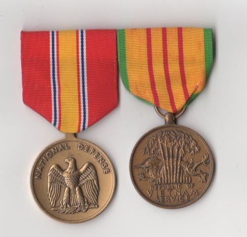SPECIAL - VIETNAM MEDALS PAIR - VN SERVICE, NATIONAL DEFENSE