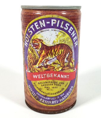 Holsten-Pilsener Beer Can Steel Empty 11.5oz Pull Tab Top  Hamburg, Germany