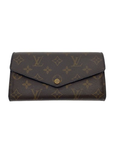 Louis Vuitton Long Wallet 2 Portefeuille Sara Monogram Canvas Cocrico PVC Used