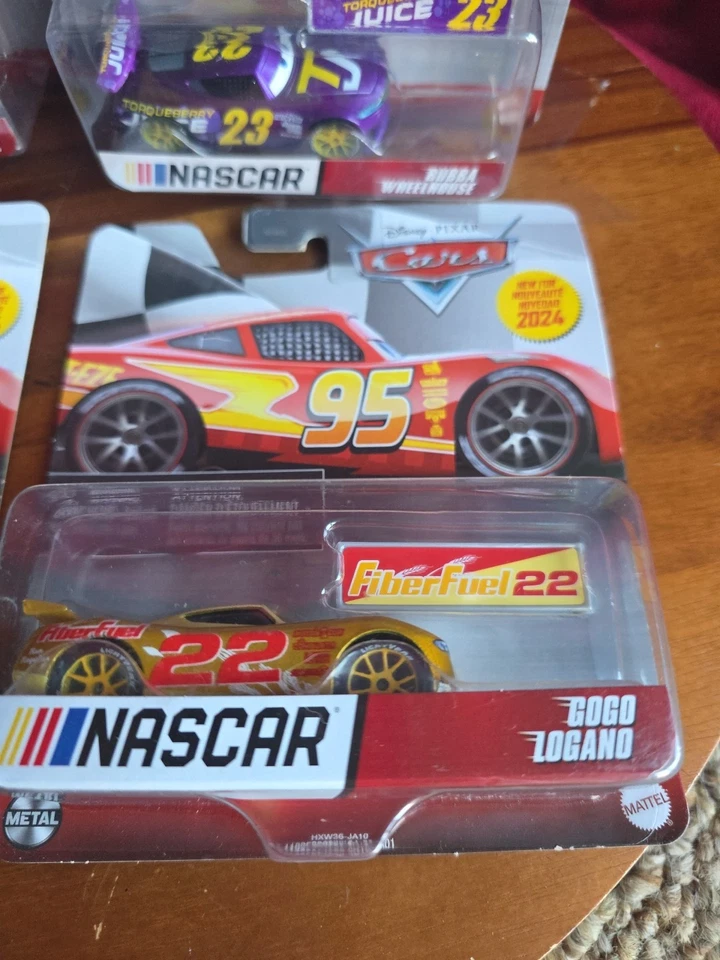 Disney Pixar Cars 2023 NASCAR Lot 4 Danny Swervez Bubba Ace Dillon Gogo Logano - Image 2 of 4