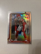 2025 Topps Chrome NFL Trent McDuffie Base Refractor Card Chiefs #154