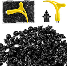 3/16 Inch Track Spikes,130Pcs Stainless Steel Pyramid Shoe Spikes with Spike Wre