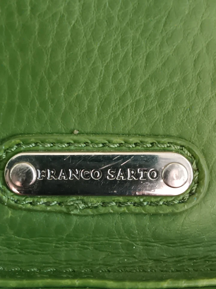 RARE Franco Sarto Vintage Classic Green Leather Medium Hobo Handbag Crossbody - Image 4 of 4