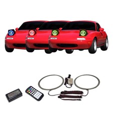 Rgb Multi Color Angel Eye Headlight Halo Kit For Mazda Miata 90-7