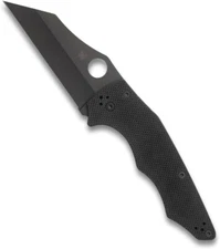Spyderco Yojimbo Black Plain Edge 3.98" Folding Pocket Knife C253GPBBK
