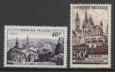 Timbres FRANCE - 916 - 917 - MH* - 1951 - Monuments et sites
