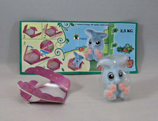 FS012 CONIGLIO + BPZ KINDER SORPRESA ITALIA 2015/2016 NATOONS CUCCIOLI FLOCCATI