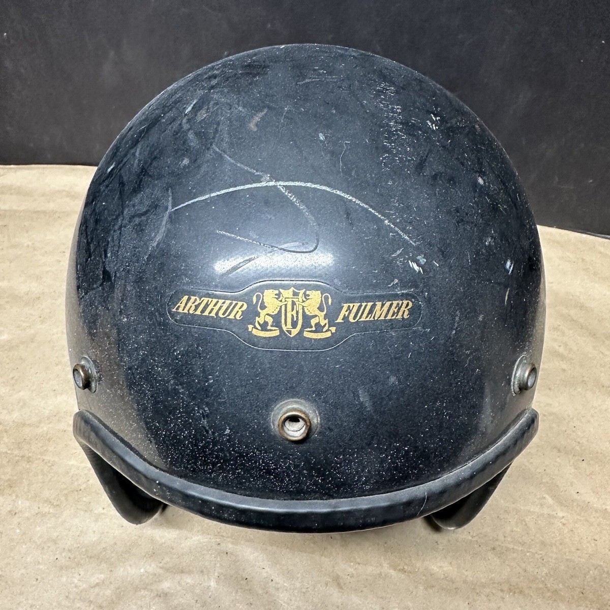VTG Arthur Fulmer AF40 Eagle Motorcycle Helmet - Black/Gold