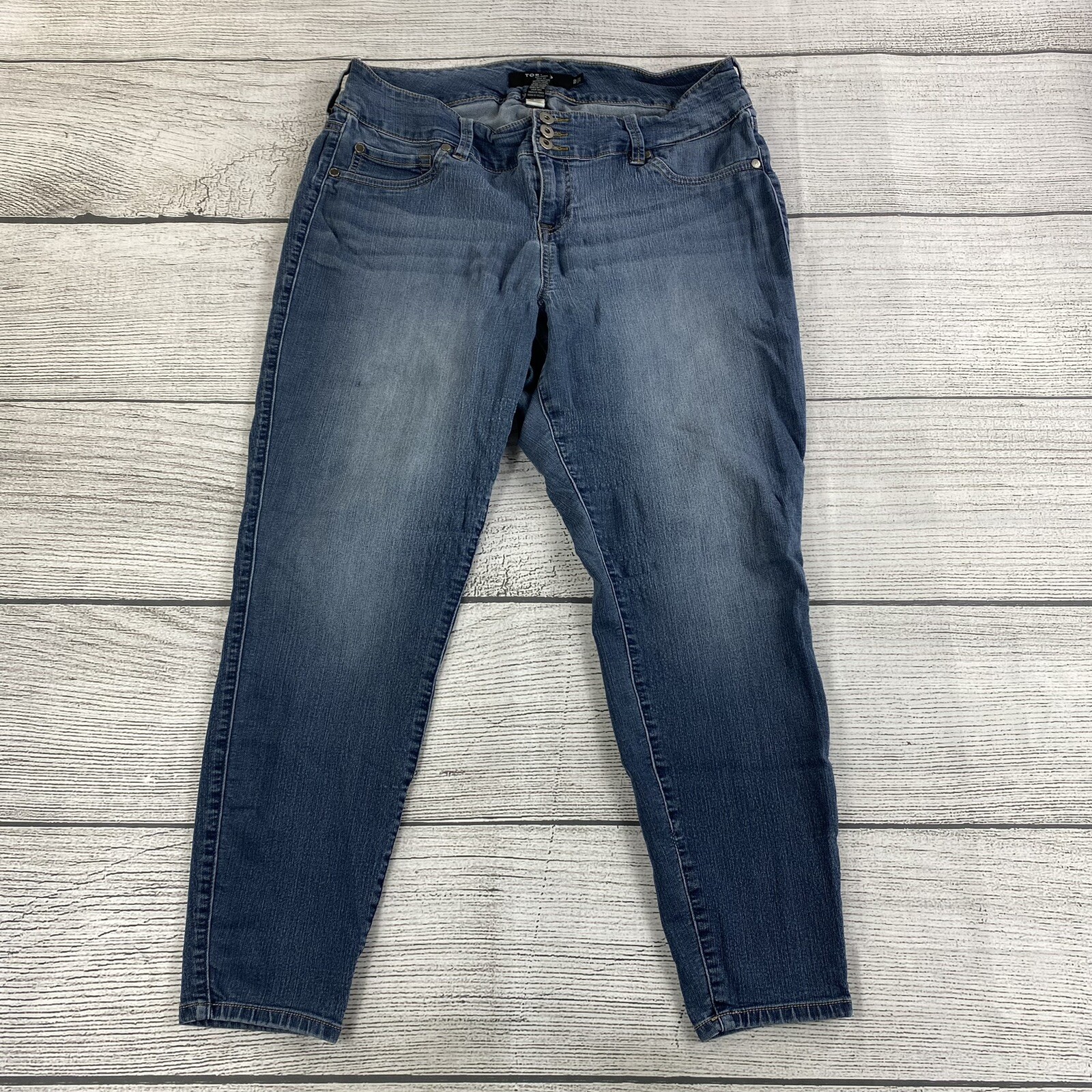 Torrid Straight Leg Ankle Jeans Women Size 18 R Blue Denim Jean Pants - Stretch
