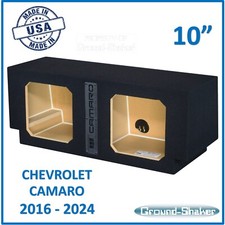Chevy Camaro 2016-2024 10" Dual Sealed Sub Box Subwoofer Enclosure Ground Shaker