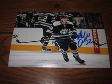 ADAM CRACKNELL AUTOGRAPHED BLUE JACKETS 4X6 PHOTO # 1