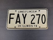1978 Illinois IL License Plate FAY 270