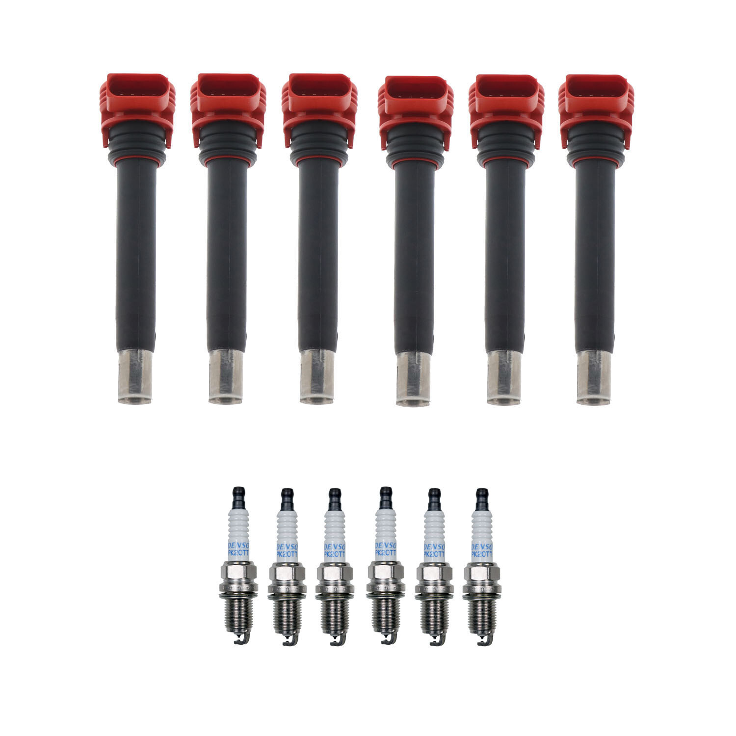 Bosch 8 Ignition Coil Denso 8 Platinum TT Spark Plug Kit For A6 Quattro R8 S5 V8