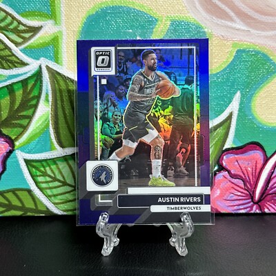 2022-23 Donruss Optic NBA AUSTIN RIVERS #61 Purple Holo Prizm Min Timberwolves