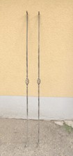2 Drehstab Schmiedeeisen mit Zwirbel Zirbel Fenstergitter Länge 172 cm □ 11,5cm 