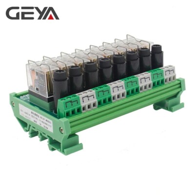GEYA 12/24V 2/4/6/8/16 Channel Omron Relay Module & Fuse Protect for PLC SPDT