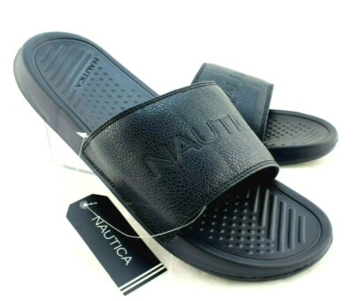 Nautica Navy Comfort Slip On Slide Sandals Size 9 Nautica Mens Navy Norwood KM1791 Comfort Slip On Classic  main image 2
